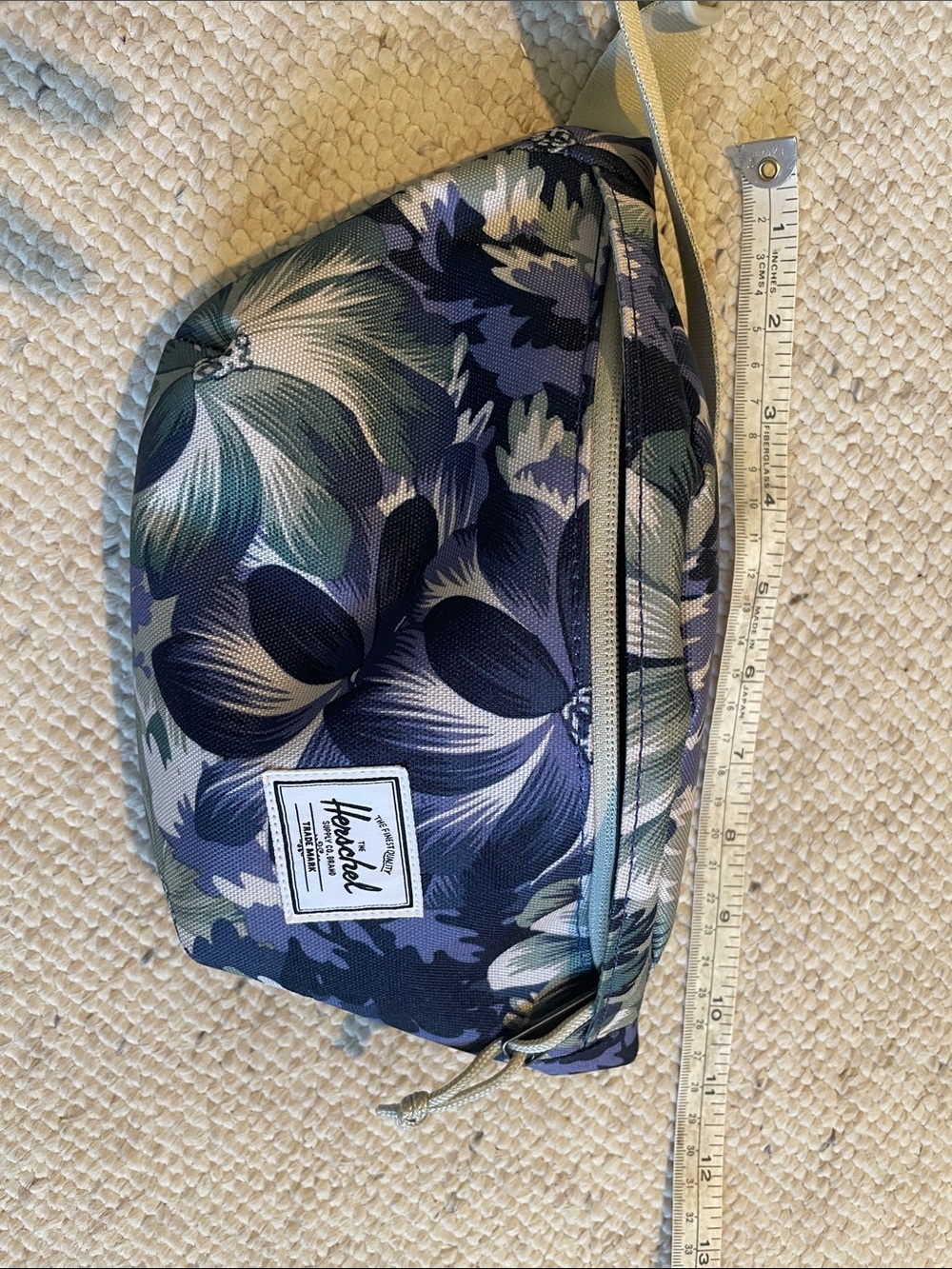 Herschel Supply Company Navy and Green Floral Fanny Pack